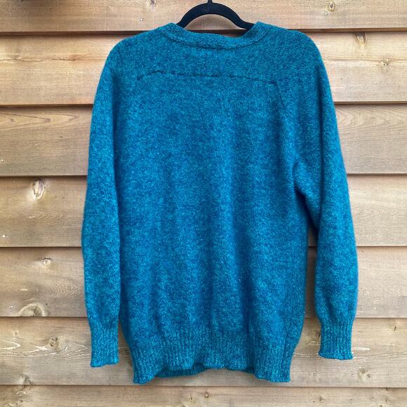 Gap 100% wool vintage blue V-neck cardigan sweater - Picture 4 of 5